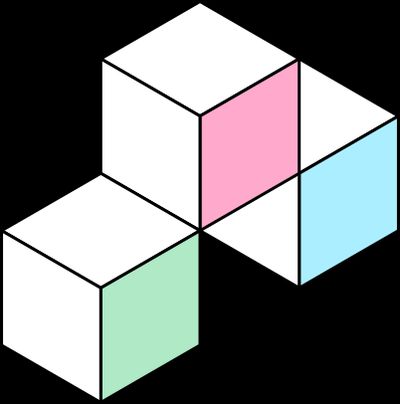 Three stacked Cube